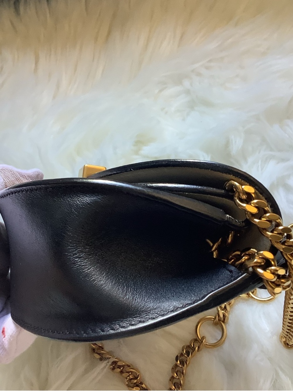 Chloé Georgia Belt Bag in black leather - Picture 6 of 16